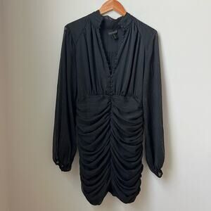 House of Harlow 1960 Revolve Black Short Bubble Sleeve Dress Size 8